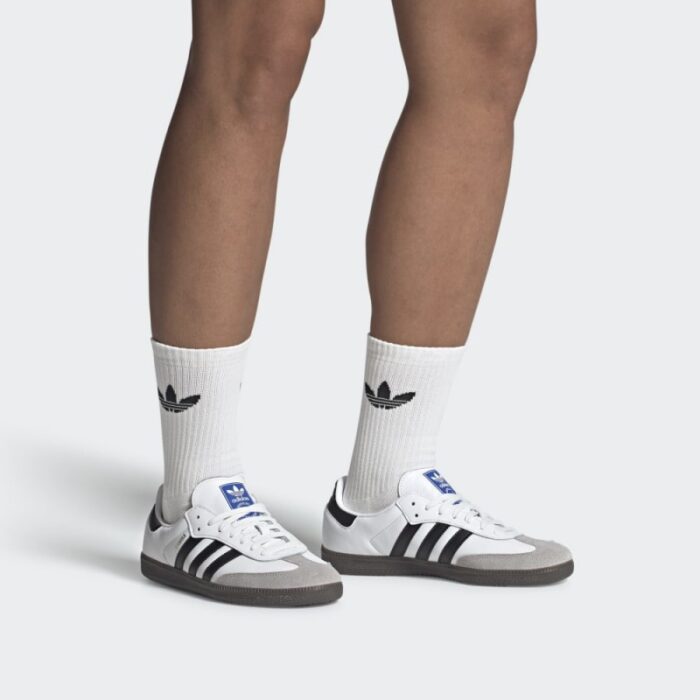 ⁦adidas Mens' Samba OG Sneakers Shoes - White⁩ - الصورة ⁦10⁩