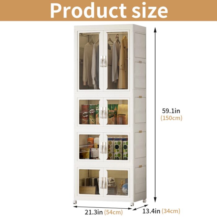⁦خزانة بلاستيك 4 طبقات طول 17 سم⁩ - الصورة ⁦5⁩