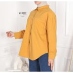 ⁦قميص بأكمام طويلة للنساء لون كموني⁩ - الصورة ⁦3⁩