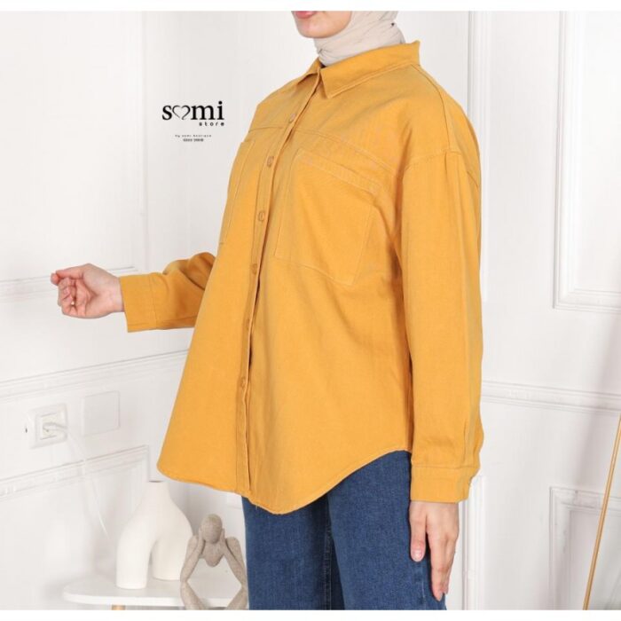 ⁦قميص بأكمام طويلة للنساء لون كموني⁩ - الصورة ⁦3⁩