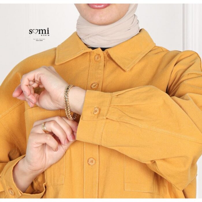 ⁦قميص بأكمام طويلة للنساء لون كموني⁩ - الصورة ⁦4⁩