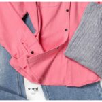 ⁦قميص بأكمام طويلة للنساء لون زهري⁩ - الصورة ⁦2⁩