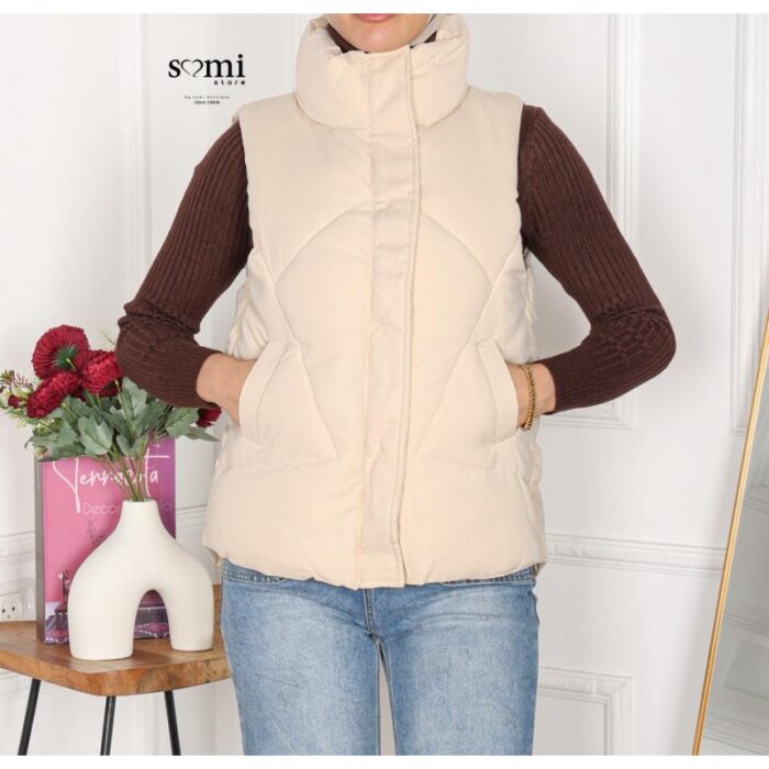 ⁦فست قصير للنساء لون بيج⁩ - الصورة ⁦3⁩