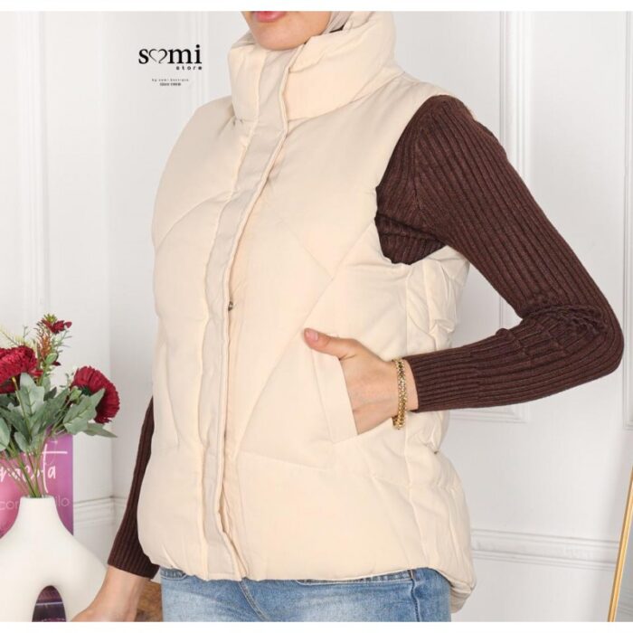 ⁦فست قصير للنساء لون بيج⁩ - الصورة ⁦4⁩