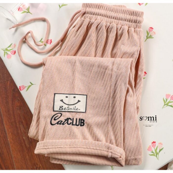 ⁦طقم مخمل ستاتي قطعتين للنساء لون زهري⁩ - الصورة ⁦4⁩