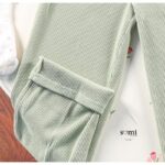 ⁦طقم مخمل ستاتي قطعتين للنساء لون أخضر⁩ - الصورة ⁦5⁩