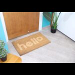 [19496001] دعسة مدخل بيت DOOR MATS Hello NATURAL 45X75 CM