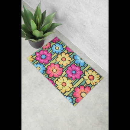 [19480101] دعسة مدخل بيت مطاط DOOR MAT FLOWER 75X45 CM