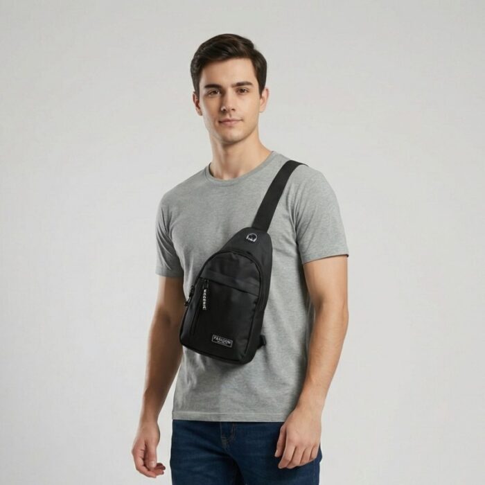 ⁦حقيبة خصر للموبايل والأغراض الشخصية لون اسود⁩ - الصورة ⁦4⁩