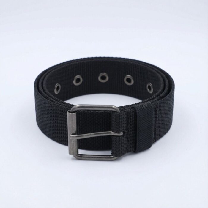 ⁦حزام رجالي قماشي ( سير ) قياس 120 سم لون اسود⁩ - الصورة ⁦2⁩