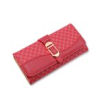 جزدان GOLDEN SQUARE حجم كبير - لون احمر