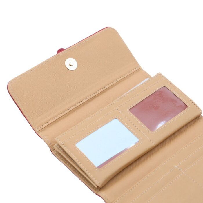 ⁦جزدان GOLDEN SQUARE حجم كبير - لون احمر⁩ - الصورة ⁦4⁩