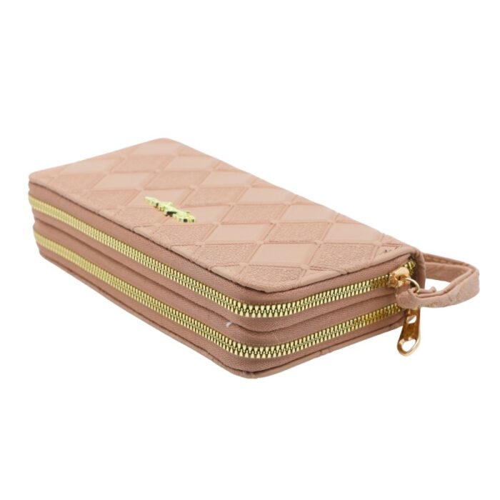 ⁦جزدان ستاتي جلد كبير لون بني⁩ - الصورة ⁦4⁩