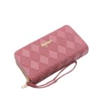 جزدان ستاتي جلد كبير لون كرميدي