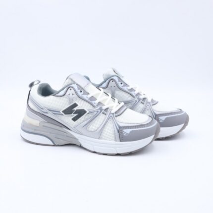 بوت رياضي ستاتي لون أبيض ورمادي