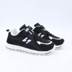 حذاء تصميم رياضي ولادي لون اسود وابيض