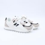 حذاء تصميم رياضي بناتي لون ابيض واسود