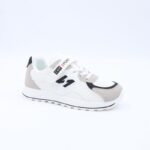 ⁦حذاء تصميم رياضي بناتي لون ابيض واسود⁩ - الصورة ⁦2⁩