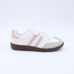 ⁦بوت رياضي بناتي لون أبيض وزهري⁩ - الصورة ⁦3⁩