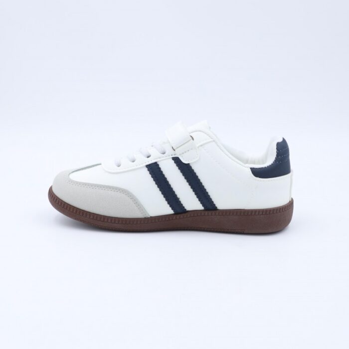 ⁦بوت رياضي بناتي لون أبيض وكحلي⁩ - الصورة ⁦4⁩