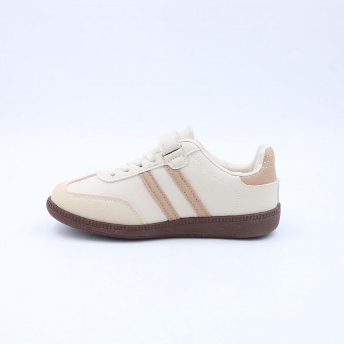 ⁦بوت رياضي بناتي لون بيج وكاكي⁩ - الصورة ⁦5⁩