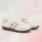 ⁦بوت رياضي بناتي لون بيج وكاكي⁩ - الصورة ⁦7⁩