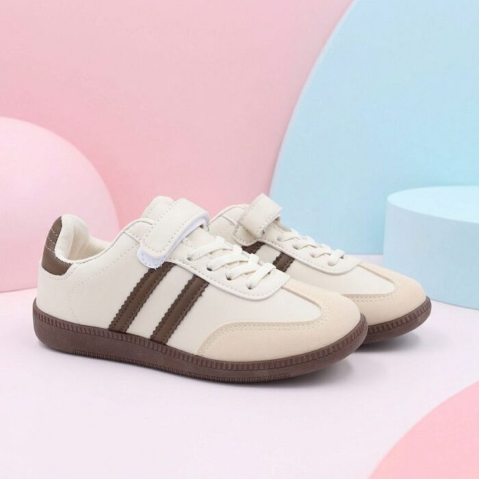 ⁦بوت رياضي بناتي لون بيج وبني⁩ - الصورة ⁦6⁩