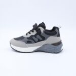 ⁦حذاء تصميم رياضي محيير لون اسود ورمادي⁩ - الصورة ⁦4⁩