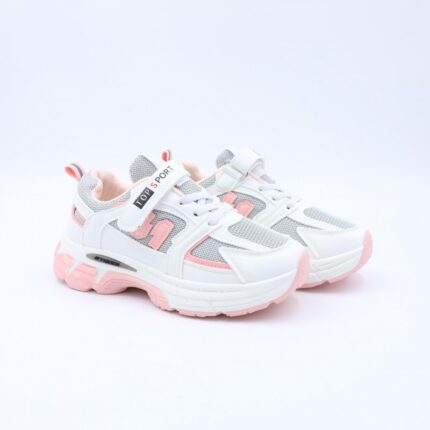 حذاء تصميم رياضي محيير لون رمادي وزهري