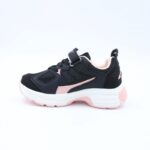 ⁦حذاء رياضي بناتي لون اسود وزهري⁩ - الصورة ⁦4⁩