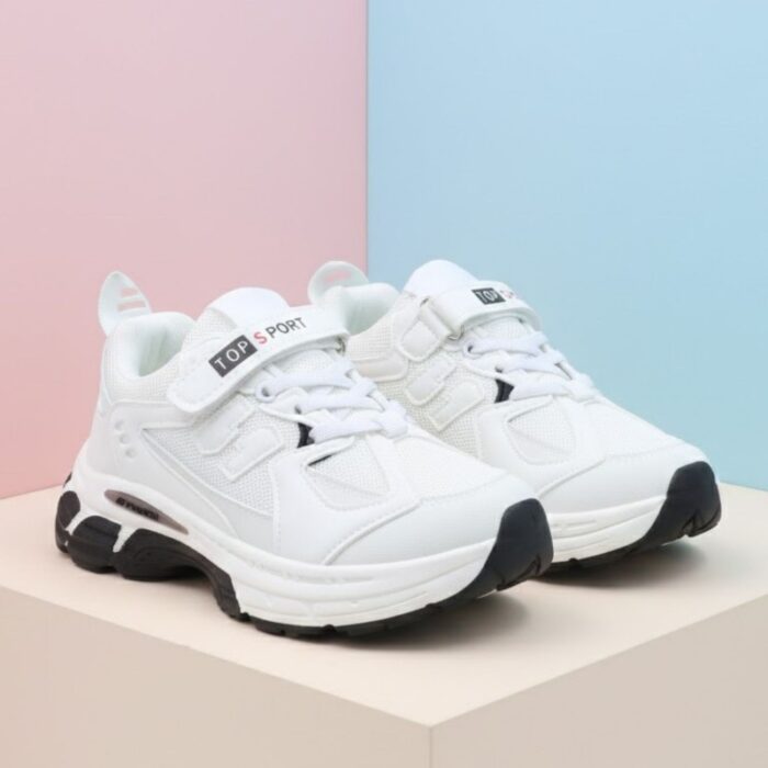 ⁦حذاء رياضي بناتي لون ابيض⁩ - الصورة ⁦6⁩