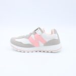 ⁦بوت رياضي بناتي للأطفال لون أبيض وزهري⁩ - الصورة ⁦4⁩