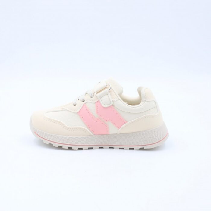 ⁦بوت رياضي للأطفال لون بيج وزهري⁩ - الصورة ⁦4⁩