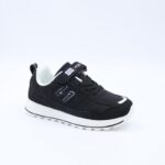 ⁦بوت رياضي للأطفال لون اسود وابيض⁩ - الصورة ⁦2⁩