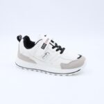 ⁦بوت رياضي للأطفال لون ابيض واسود⁩ - الصورة ⁦2⁩