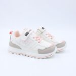 بوت رياضي للأطفال لون ابيض وزهري