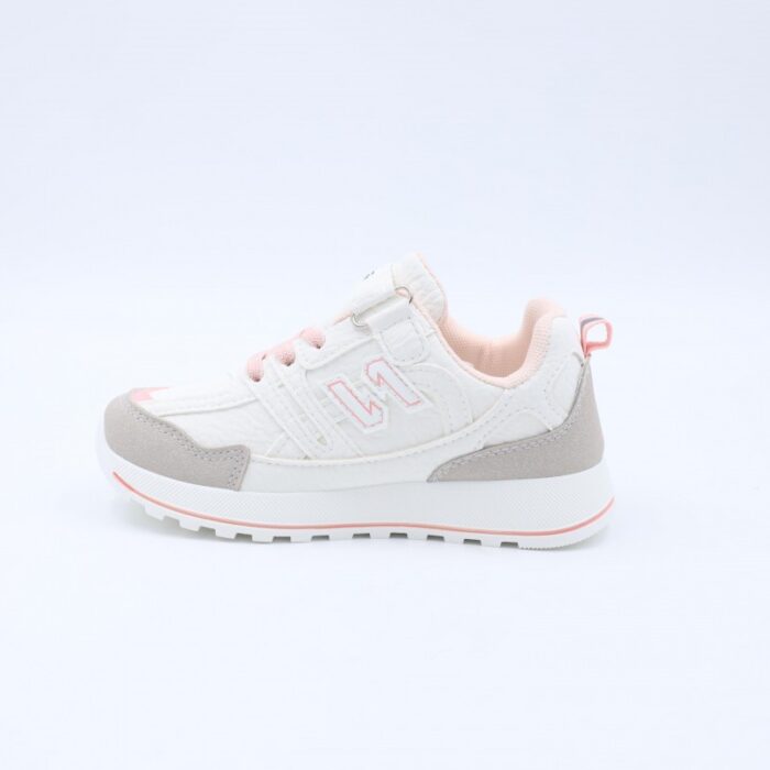 ⁦بوت رياضي للأطفال لون ابيض وزهري⁩ - الصورة ⁦4⁩