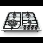 طباخ غاز بلاطة 60 سم 4 عيون من رويال بلس لون سلفر