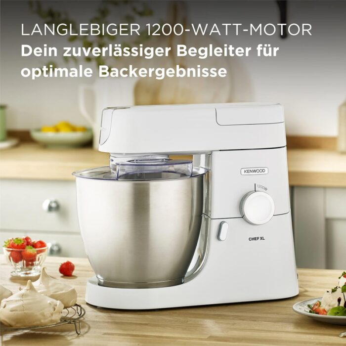 ⁦Kenwood Chef XL KVL4101W Food Processor 6.7 L 1200 Watt-White⁩ - الصورة ⁦3⁩