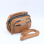 ⁦شنطة حقيبة جلد يد او كتف صغيرة stave تصميم سبورت لون بني⁩ - الصورة ⁦4⁩