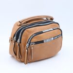 ⁦شنطة حقيبة جلد يد او كتف صغيرة stave تصميم سبورت لون بني⁩ - الصورة ⁦7⁩