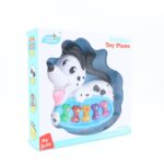 لعبة بيانو للأطفال على شكل كلب لون أبيض