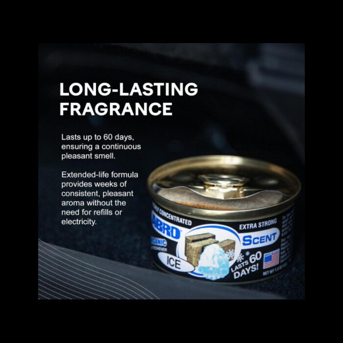 ⁦علبة ريحة فواحة داخل السيارة باداء قوي ومميز تدوم 60 يوم برائحة الثلج⁩ - الصورة ⁦2⁩