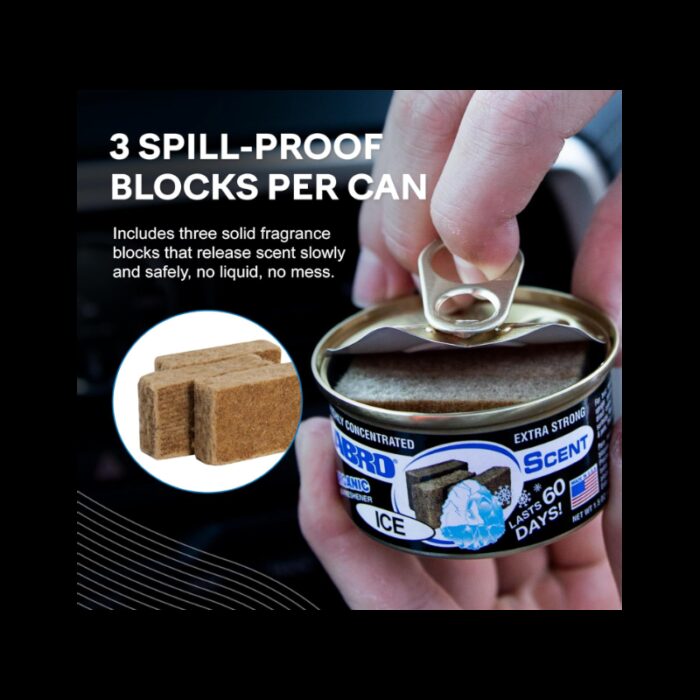 ⁦علبة ريحة فواحة داخل السيارة باداء قوي ومميز تدوم 60 يوم برائحة الثلج⁩ - الصورة ⁦3⁩