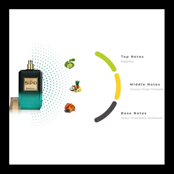 ⁦Island Extrait de Parfum By Khadlaj For Unisex 100ML⁩ - الصورة ⁦3⁩