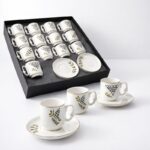 ⁦طقم فناجين زيتون وحطة مكون من 12 فنجان و 12 صحن⁩ - الصورة ⁦2⁩