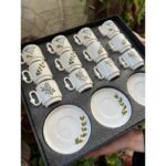 ⁦طقم فناجين زيتون وحطة مكون من 12 فنجان و 12 صحن⁩ - الصورة ⁦4⁩