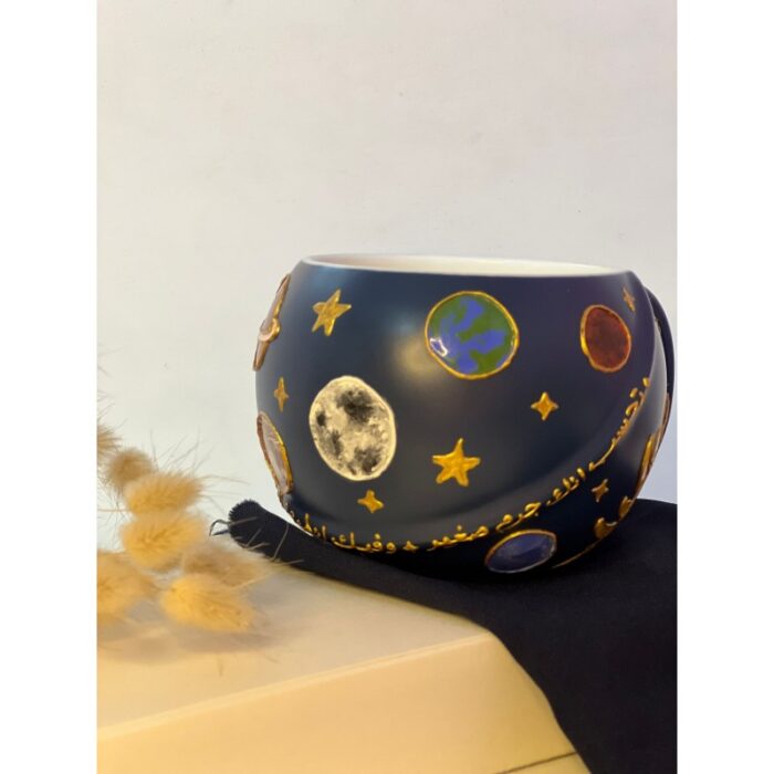 ⁦مج بورسلات برسومات الكواكب لون كحلي⁩ - الصورة ⁦4⁩