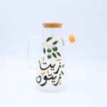 ⁦مزيتة زجاج شفاف مع غطاء⁩ - الصورة ⁦2⁩