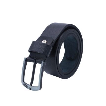 سير (حزام وسط) جلد طبيعي سادة عرض 4 سم للرجال لون أسود